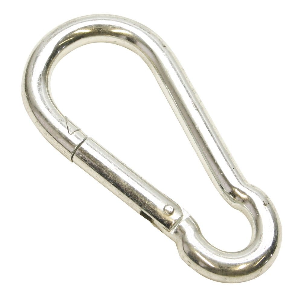 Karabinerhaken Form C, DIN 5299, 140x12 mm, mit offener Öse