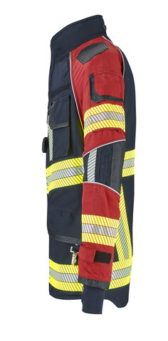 Einsatzjacke X-Pro Dynamic, schwarzblau/rot