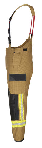 Einsatzhose X-Pro - EN 469:2020, Xr2/Xf2/Y2/Z2, karo sandfarben/dunkelblau