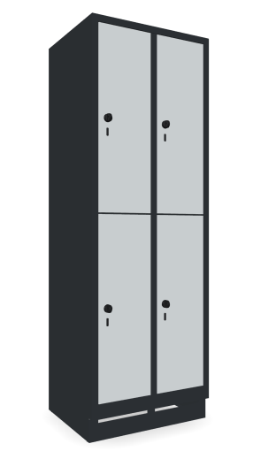 Garderobenschrank doppelstöckig S 3000 Evolo