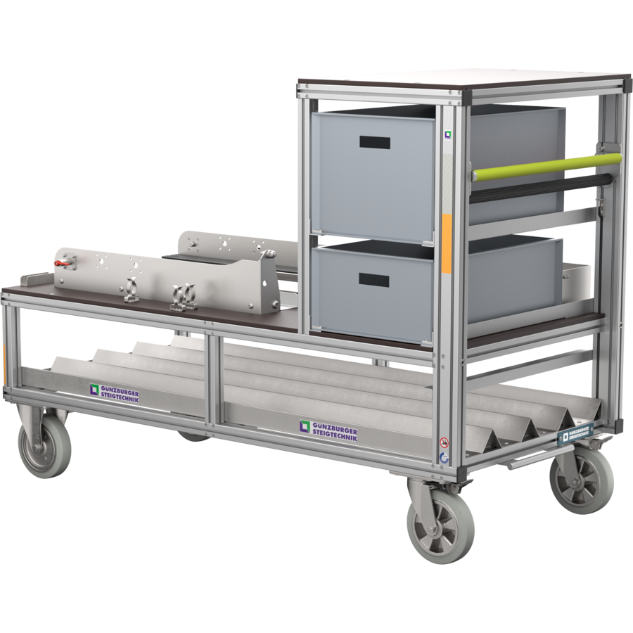Rollcontainer für Tragkraftspritze und Saugschläuche, liegend