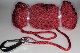 Mehrzweckleine DIN 14920 A 30-K Karabinerhaken, 30 m rot