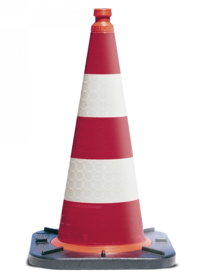 Verkehrsleitkegel 750 mm EU Folie Typ A retrorefl. EN 13422