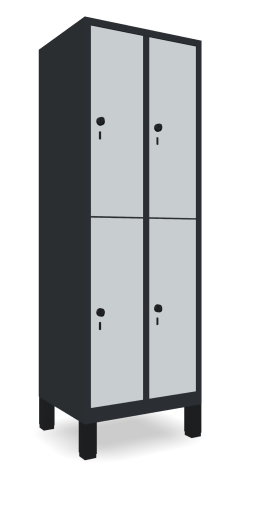 Garderobenschrank doppelstöckig S 3000 Evolo