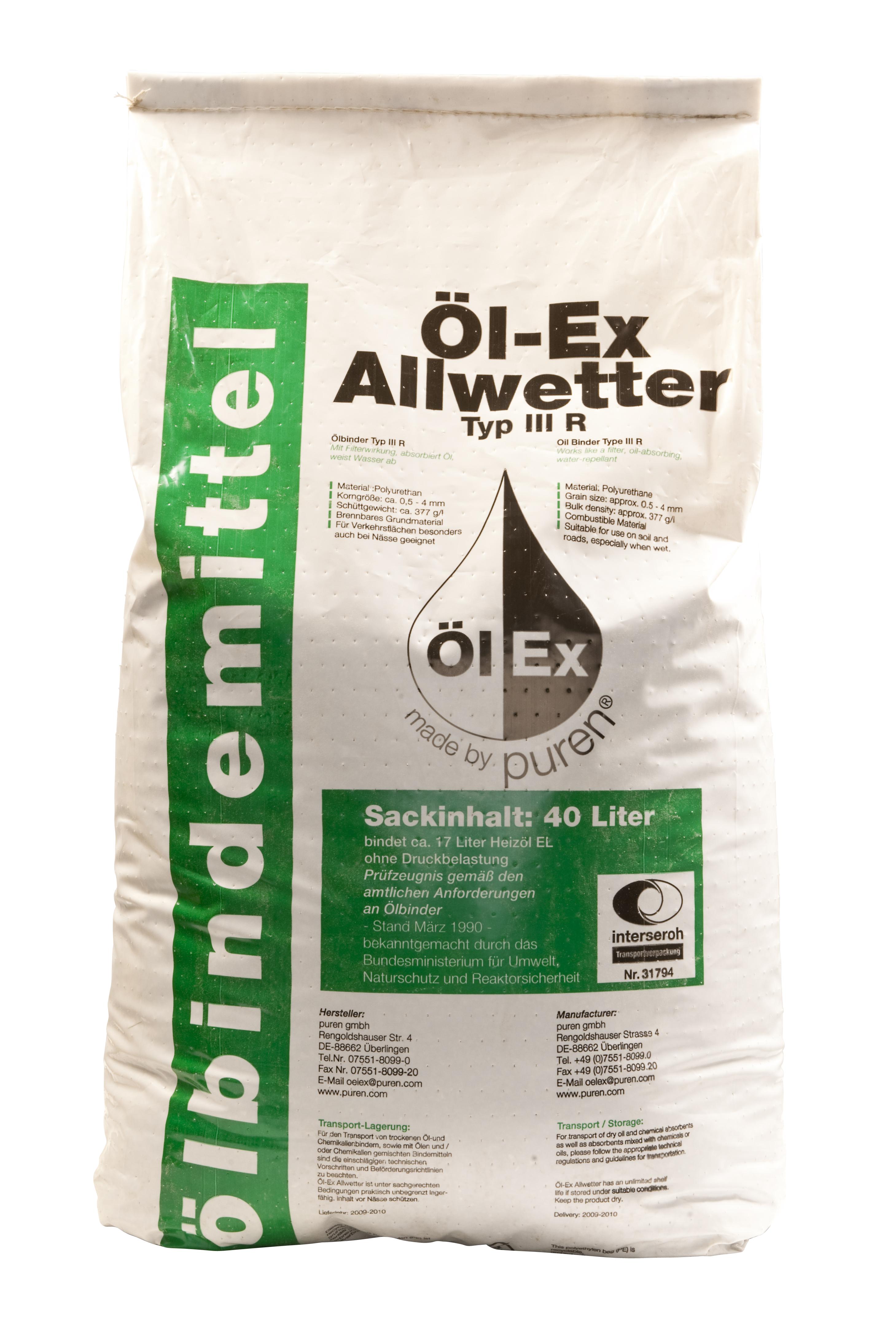 Öl-EX Allwetter Typ III/R, mittelschweres Ölbindemittel