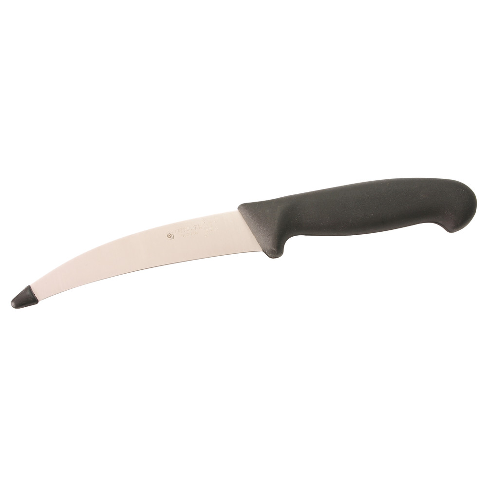 Gurtmesser 15 cm lang. leicht gebogene rostfreie Klinge