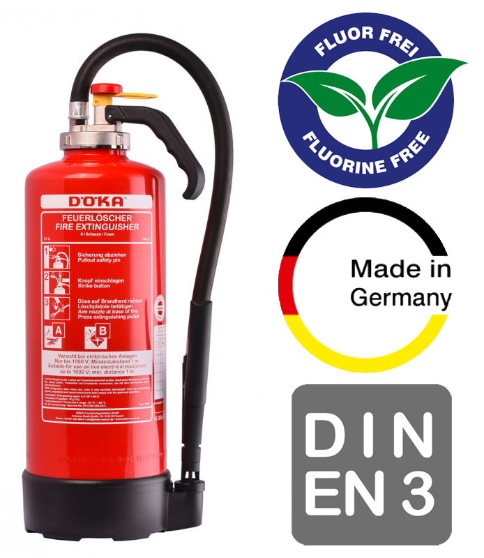 Schaumauflade-Feuerlöscher Si 6 BF ECO 9 LE Fluorfrei