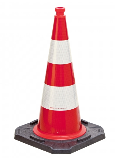 Verkehrsleitkegel 750 mm EU Folie Typ B retrorefl. EN 13422