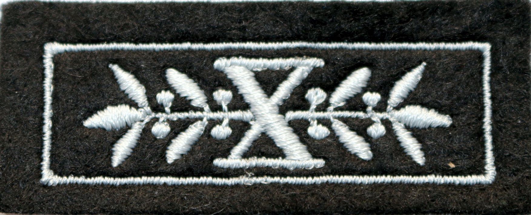 Bayern Abzeichen für 10-jährige Dienstzeit handgestickt