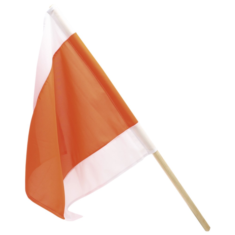 Warnflagge weiss-orange-weiss (1:2:1) nach EN 471 500x500 mm