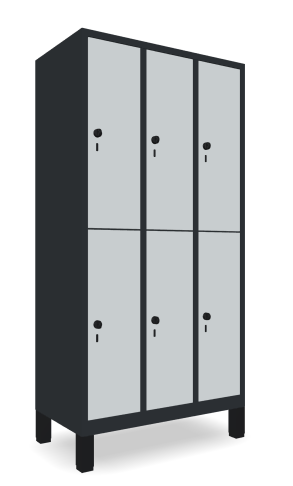 Garderobenschrank doppelstöckig S 3000 Evolo