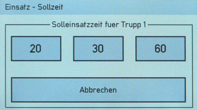 Auswahl Solleinsatzzeit