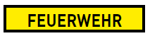 Rückenschild FEUERWEHR, neongelb, 420x80 mm