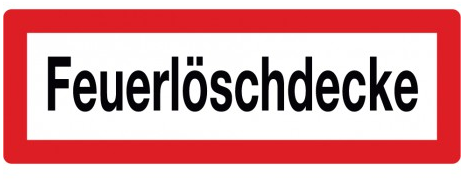 Hinweisschild für den Brandschutz, DIN 14461, Feuerlöschdec
