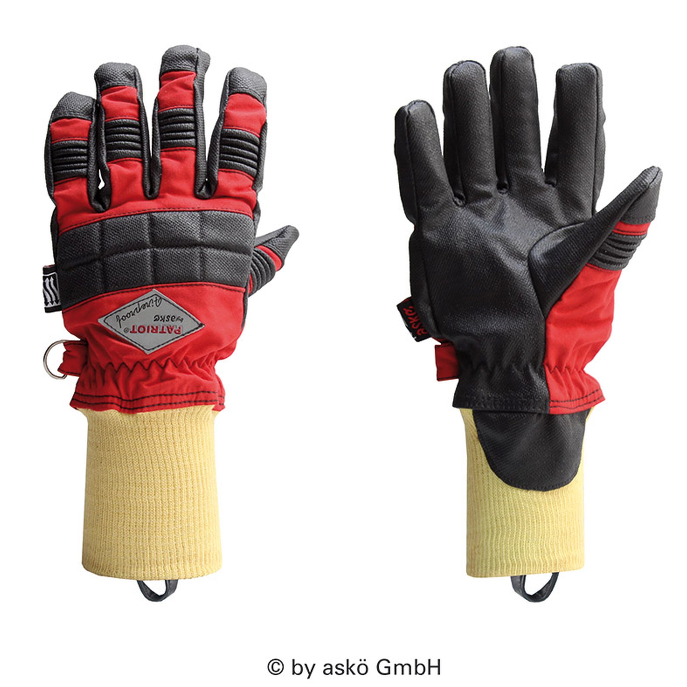 Askö Feuerwehrhandschuh PATRIOT FIREPROOF, rot, Strickbund