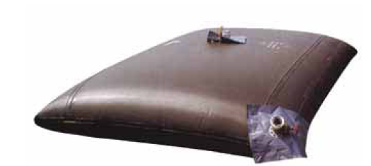 Geschlossener Falttank, 1000 l, aus Perbunan, Gewinde DN 50
