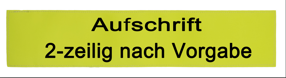Brustschild gelb reflektierend, Größe 150x50 mm