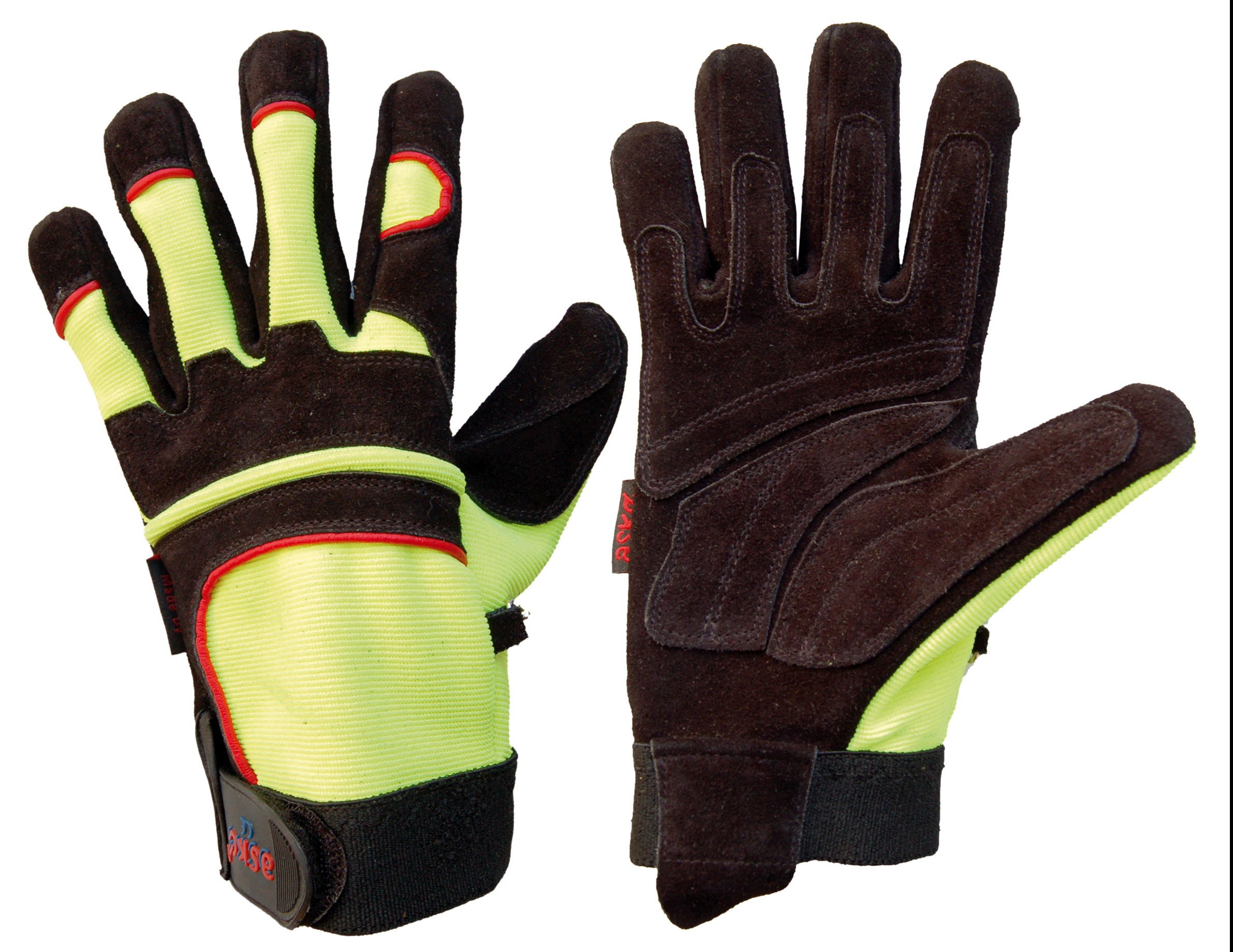 Askö THL-Handschuh SPLIT RESCUE, gelb-schwarz
