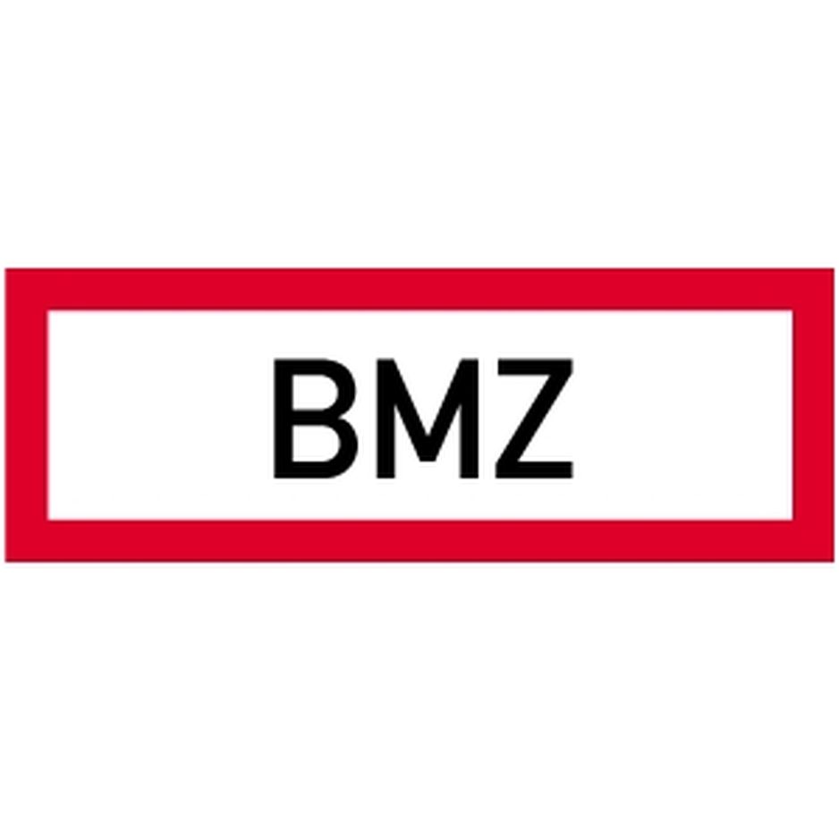 Brandschutzzeichen BMZ 297x105mm Aluminium