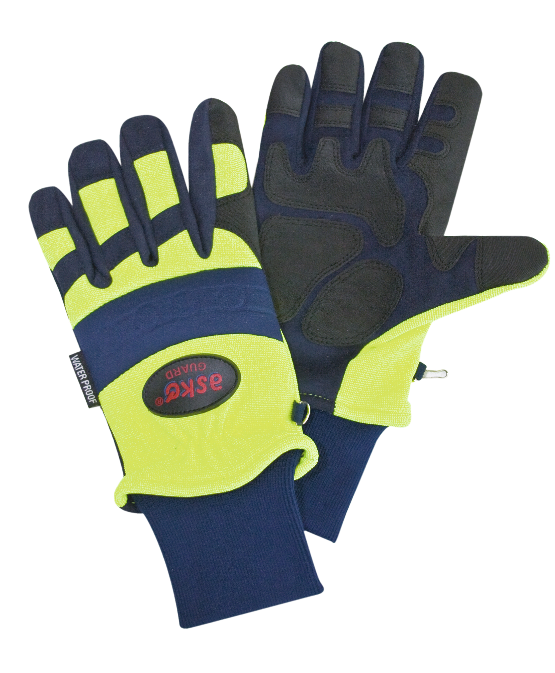 Askö THL-Handschuh GUARD gelb-schwarz, Strickbund