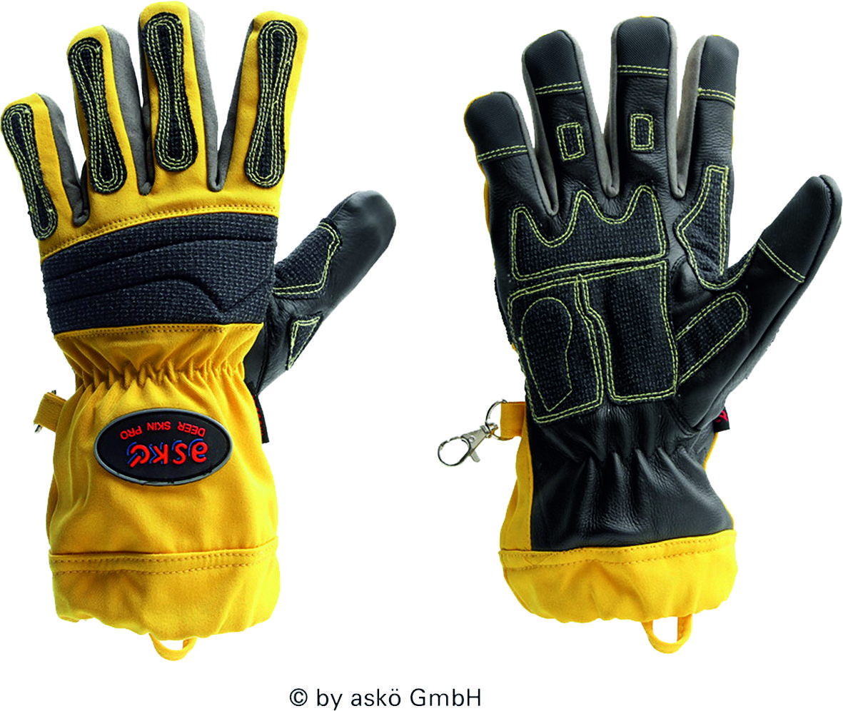 Askö THL-Handschuh DEER SKIN PRO, gelb-schwarz