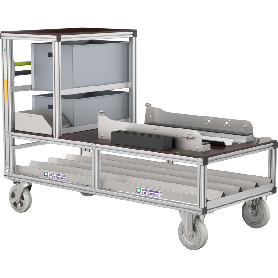 Rollcontainer für Tragkraftspritze und Saugschläuche, liegend