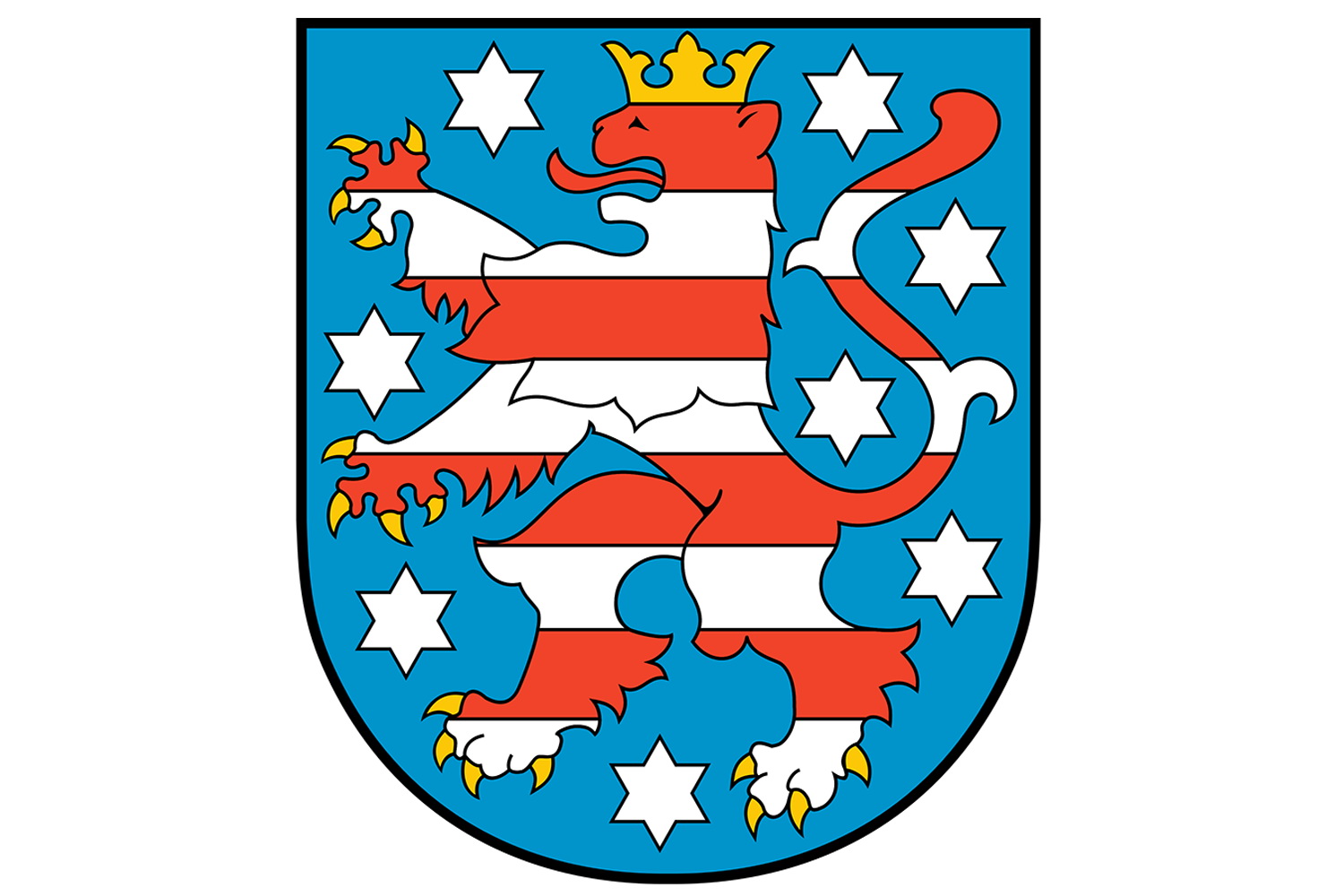 Mützenabzeichen Landeswappen Thüringen aus Metall 20x25 mm