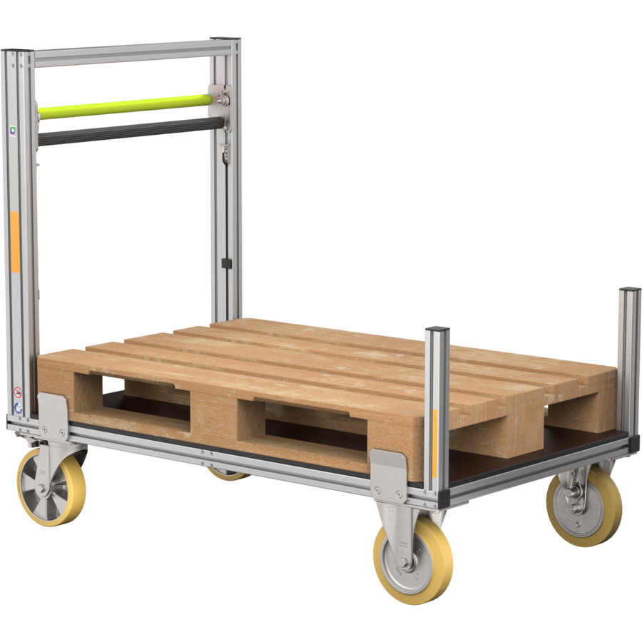 Rollcontainer mit Plattform und Seitenlasche
