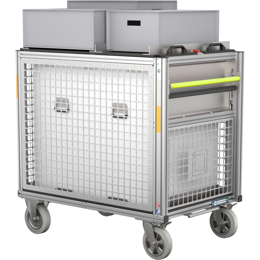 Rollcontainer schwarz/weiß Trennung