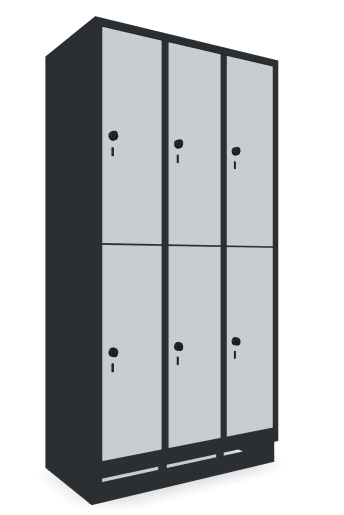 Garderobenschrank doppelstöckig S 3000 Evolo