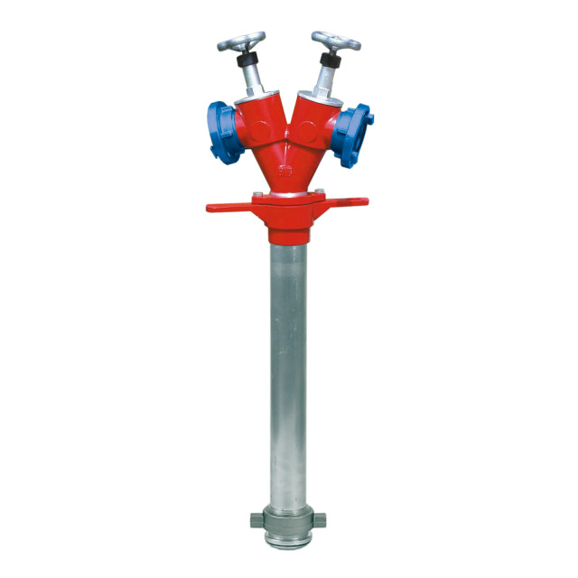 Hydrantenstandrohr 2 x B, DN 50 -1,90 Württb., Rückflußverh.