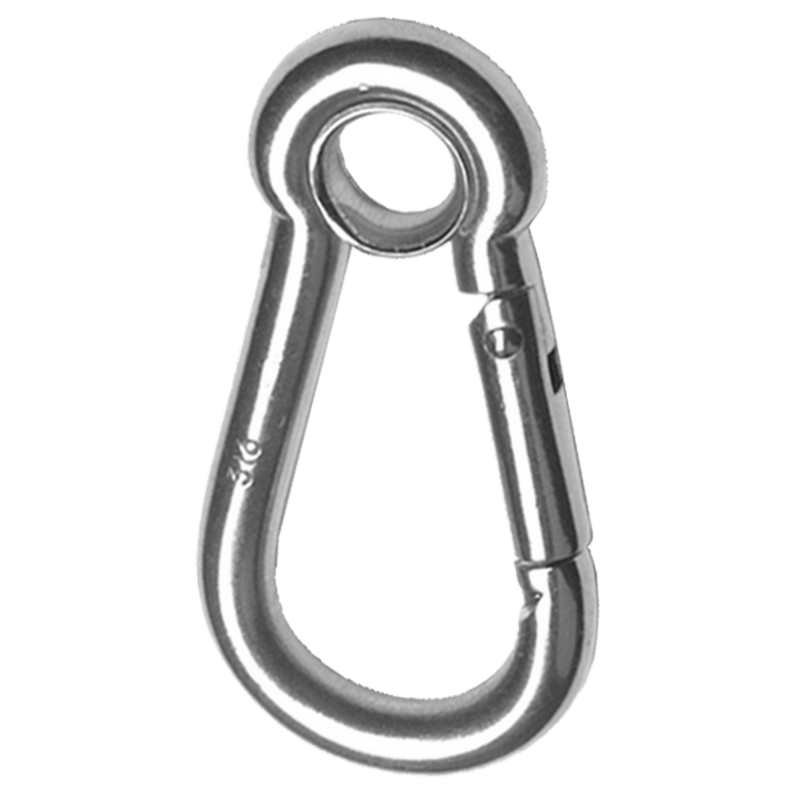 Karabinerhaken Form C, DIN 5299, 160x13 mm, mit offener Öse