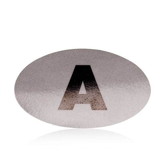 Kennbuchstaben A schwarz, OVAL selbstklebend, für AGT