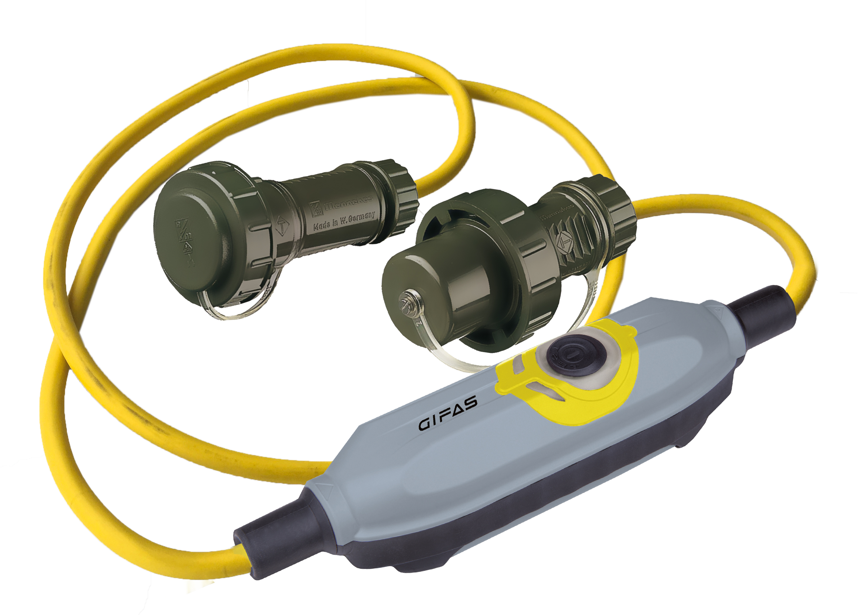 Personenschutzstecker PRCD-S+, bronzegrün