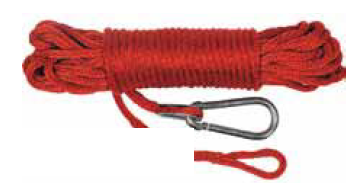 Mehrzweckleine DIN 14920 A 20-K Karabinerhaken, 20 m rot