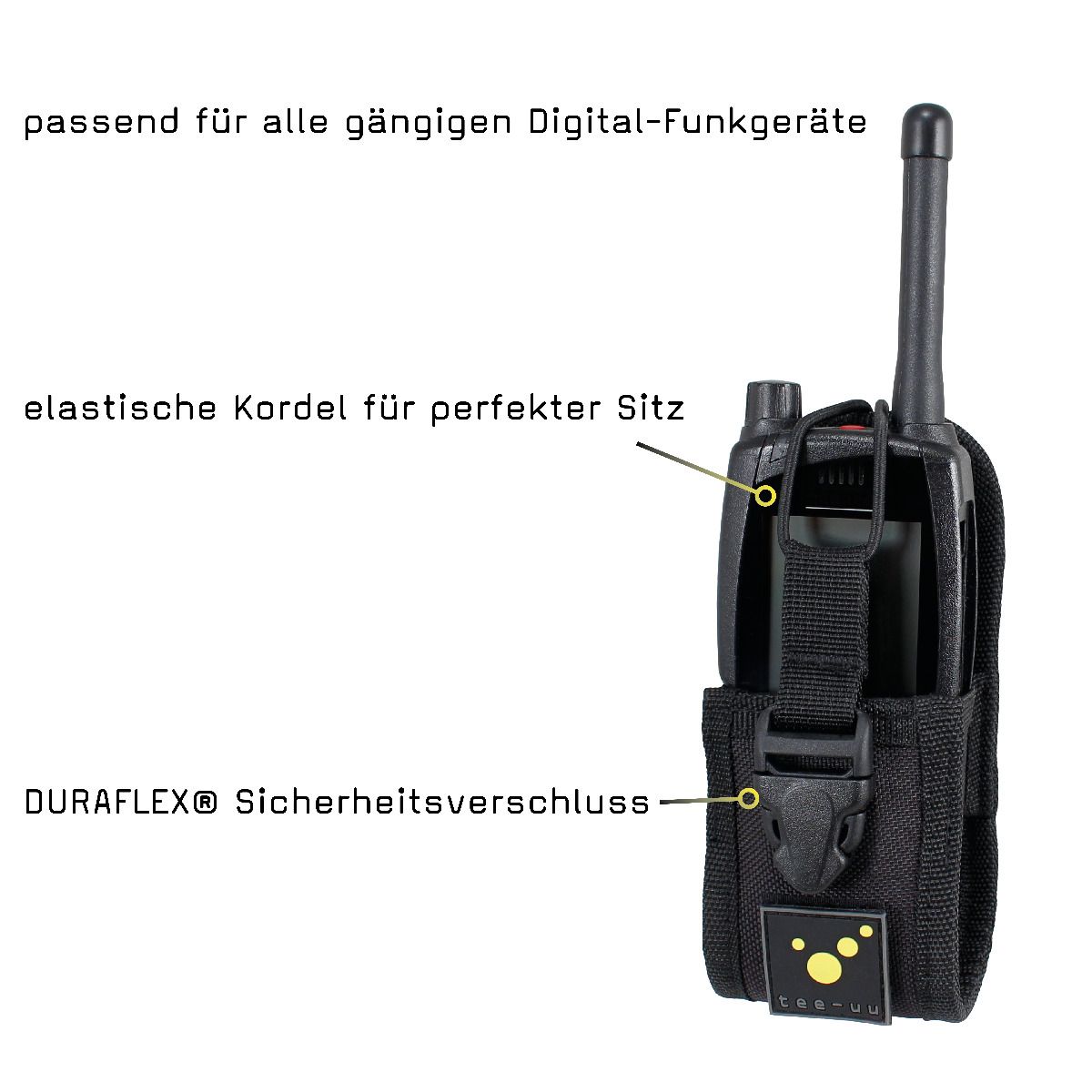 TEE-UU COM TAC Digitalfunk-Holster MOLLE/PALS