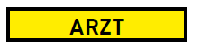 Rückenschild ARZT, neongelb, 380x80 mm