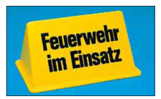 Dachaufsetzer FEUERWEHR IM EINSATZ unbeleuchtet gelb