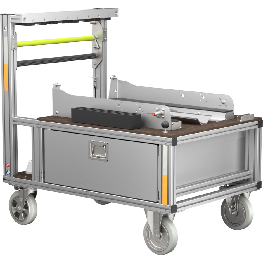 MUNK Rollcontainer für Tragkraftspritze und Saugschläuche, stehend