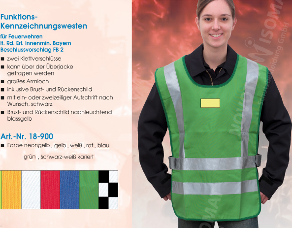 Funktions-Kennz.-Weste Thüringen blau FAHRZEUGFÜHRER