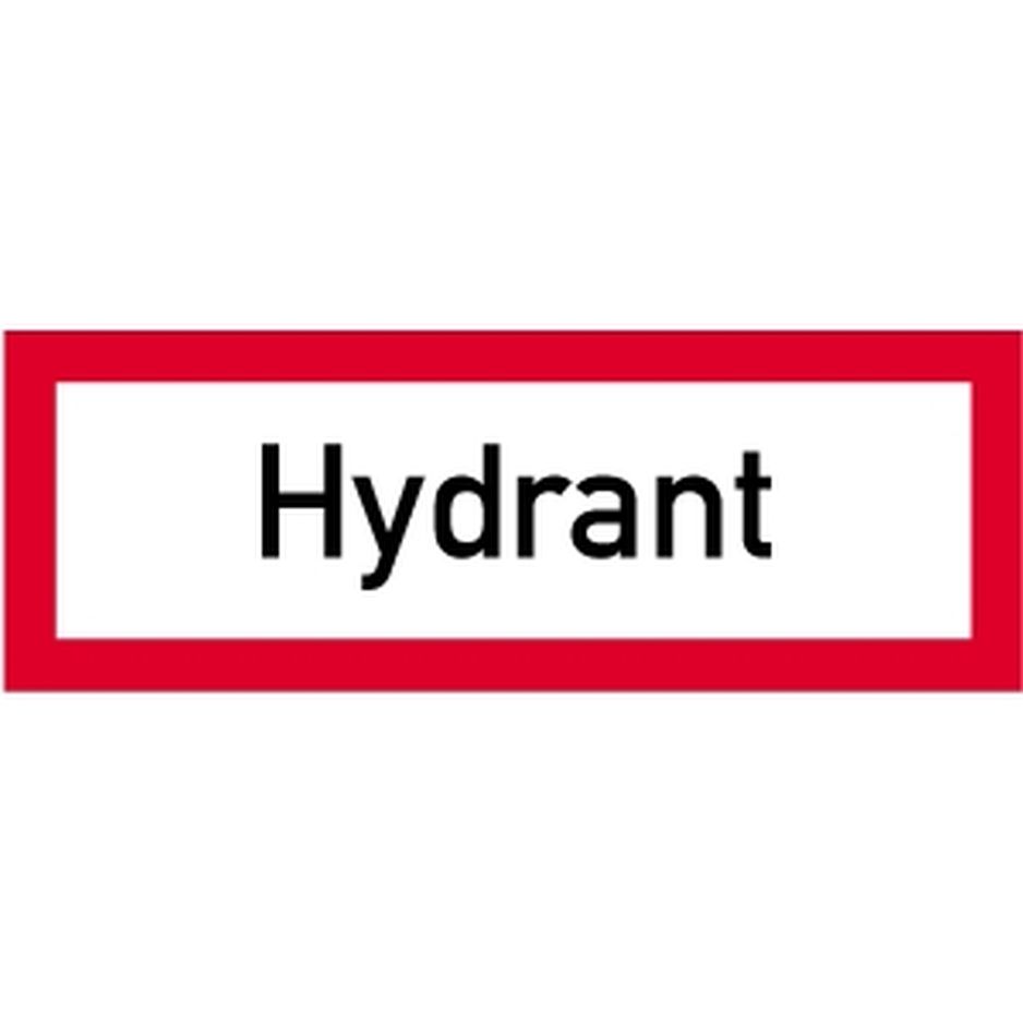 Brandschutzzeichen Hydrant 297x105 mm Aluminium