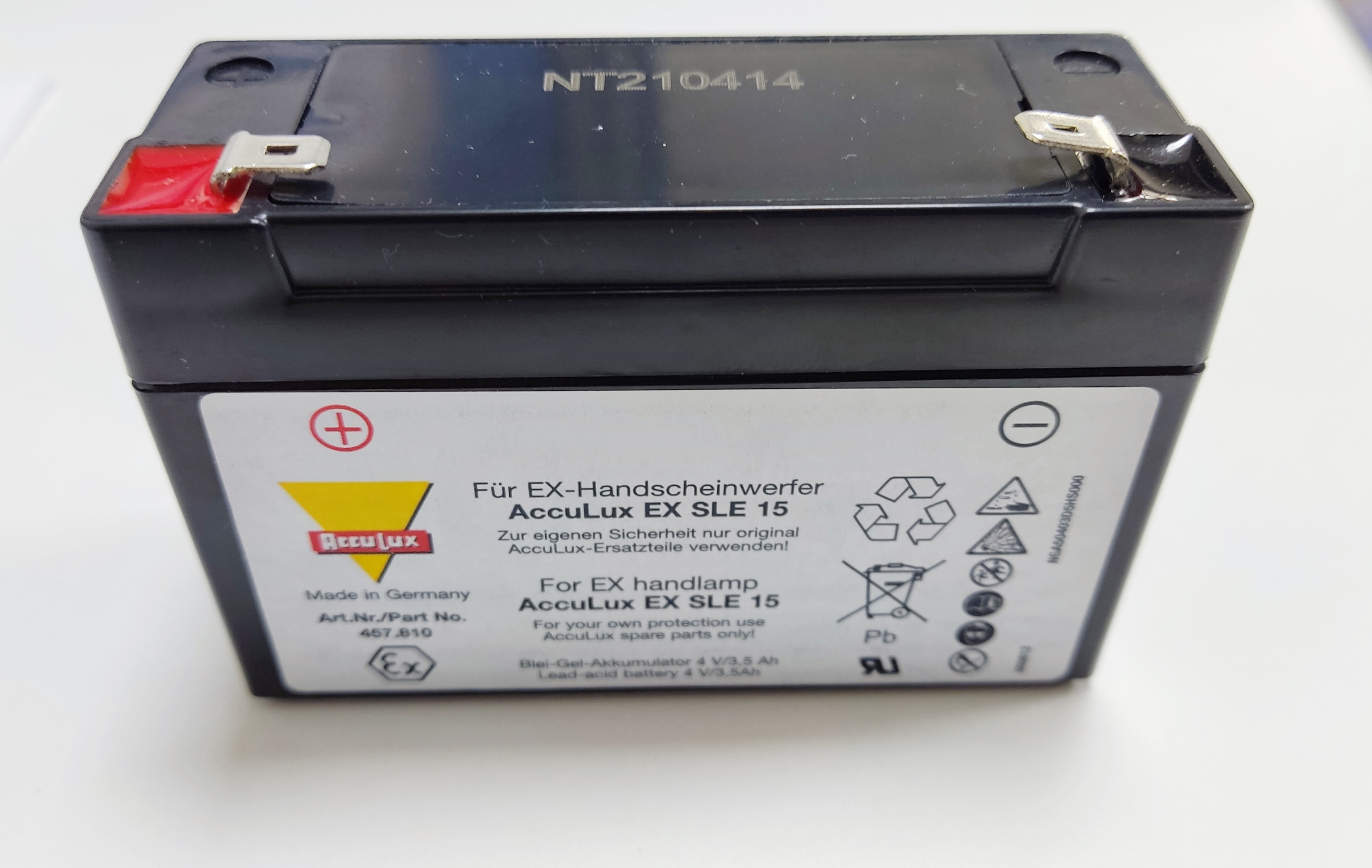 ACCULUX  Akku Blei-Gel 4 V / 3 Ah für EX SLE 15 Handscheinwerfer