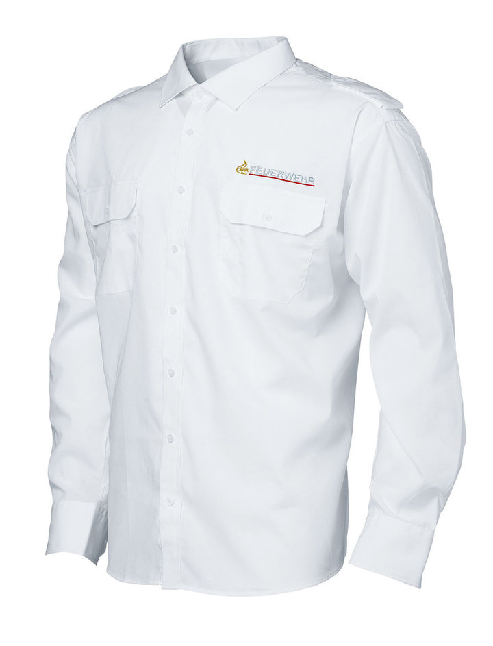 Langarm-Hemd618505c8546fd Diensthemd, SLIM weiß - langarm 100 % Baumwolle Bügelfrei