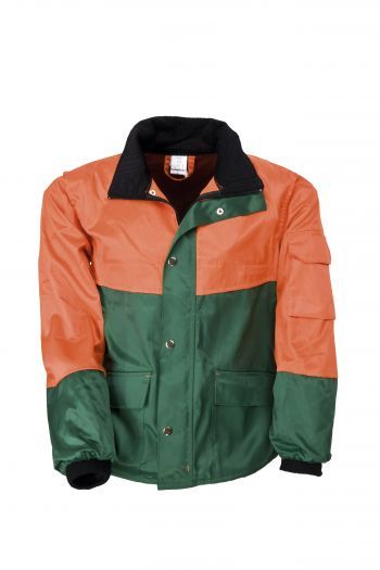 ASKÖ-Waldarbeiter-Jacke, Mischgewebe, grün-leuchtorange