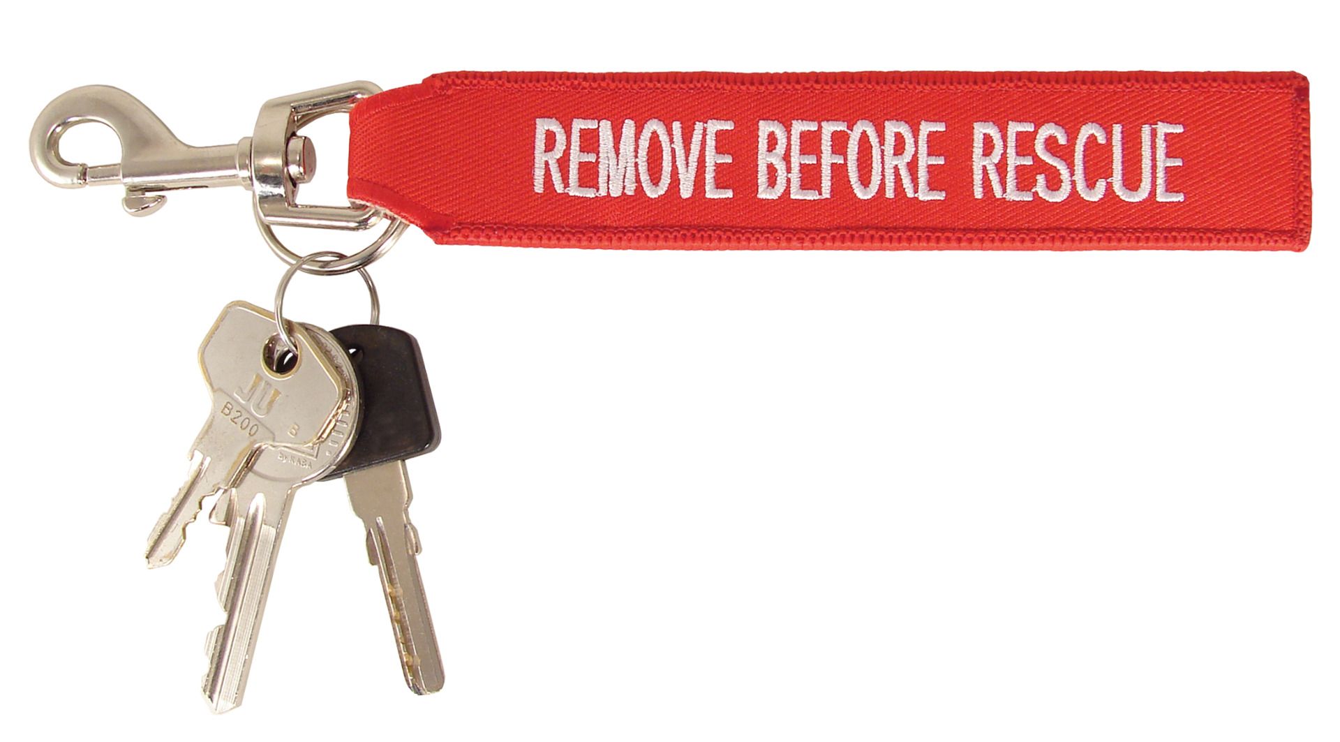 TEE-UU Schlüsselanhänger REMOVE BEFORE RESCUE