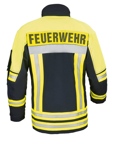 WATEX THL Einsatzjacke schwarzblau/leuchtgelb Rück