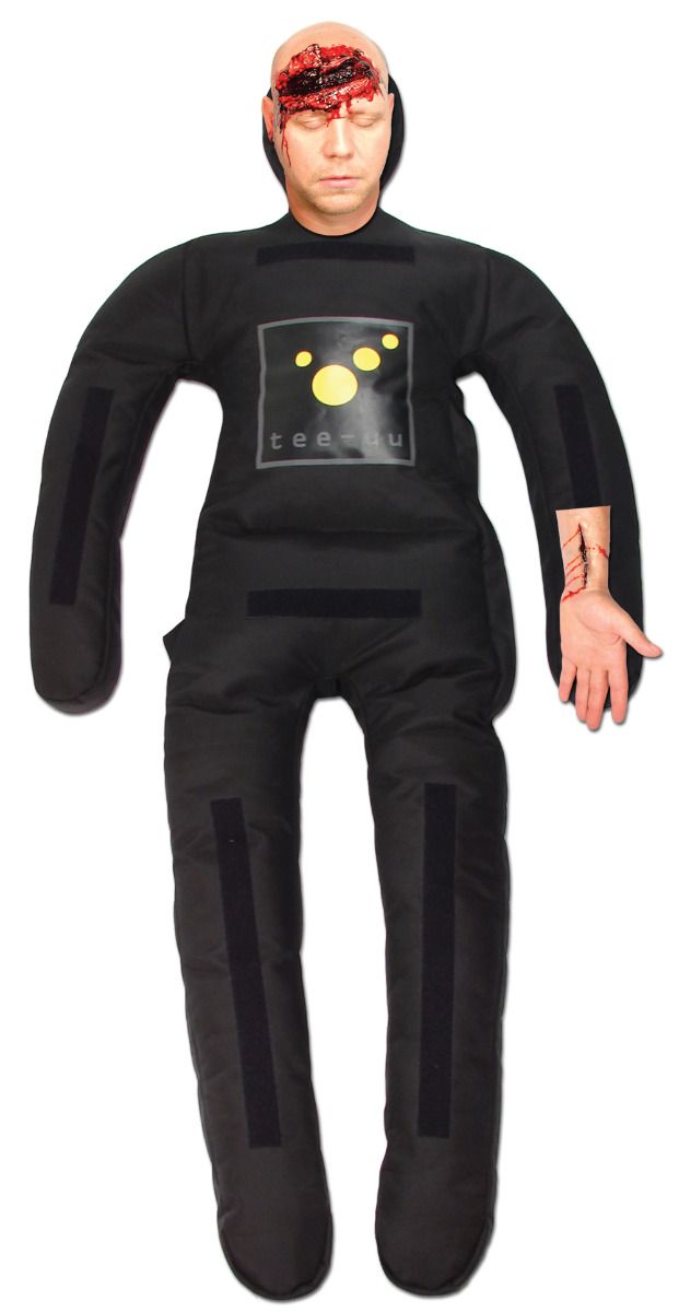 tee-uu_1121-0000_verletzungsmuster_an_puppe TEE-UU Verletzungsmuster-Set für Übungspuppe CRASH & CARRY