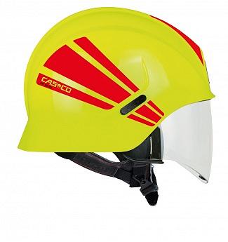Feuerwehrhelm PF 1000 EXTREME tagleuchtend gelb mit rot Reflex