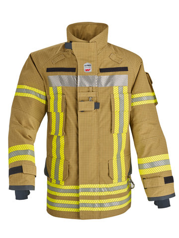Einsatzjacke X-Pro Comfort - EN 469:2020, Xr2/Xf2/Y2/Z2, karo sandfarben