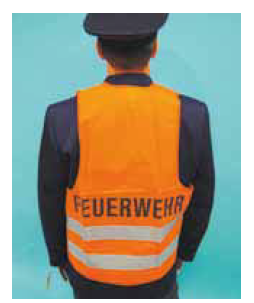 Warnweste EN 471 aus PVC rot-orange ohne Aufschrift